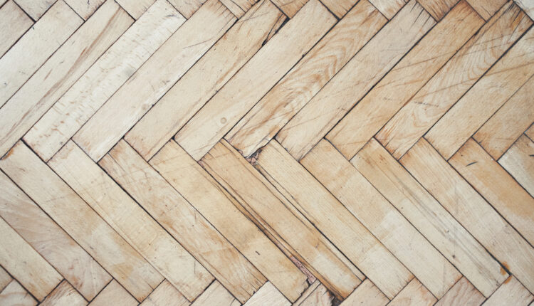 Rustic distressed wooden floor